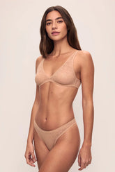 Soft Stretch Recycled Lace Plunge Bralette