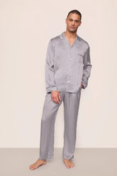 Charles Washable Silk Printed Long PJ Set