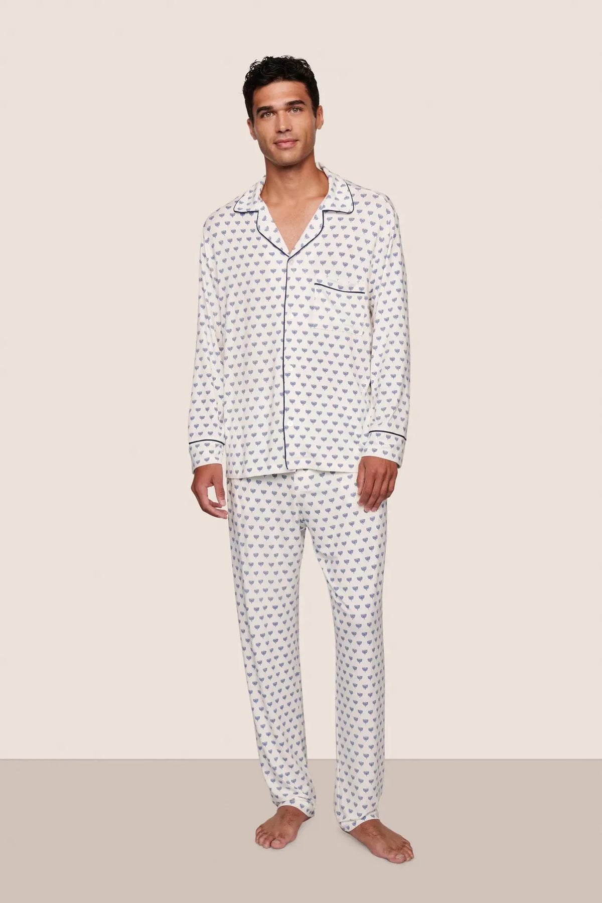William Printed TENCEL™ Modal Long PJ Set